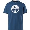 NORTH SAILS T-Shirt Uomo ML in Jersey di Cotone Bio con Maxi Logo