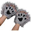 kdjsic - 1 paio di guanti a zampa gonfia, a mezze dita, per anime, , gotico, accessorio per gioco di ruolo animale, pelo lungo