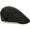 YOOCHUENG Coppola Uomo in Pelle PU, Cappello Vintage per Tutte Le Stagioni | Similpelle PU,Regolabile 55-60cm,Impermeabile,2 Colori Nero/Marrone,Cappellino Moda per Autunno e Inverno,Vita Quotidiana