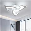 Comely Plafoniera LED da soffitto moderna 84W, 6500K. Design creativo a forma di fiero con 10 petali in acrilico e ferro, ideale per soggiorno, camera da letto o cucina,nero,82cm