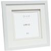 Deknudt Frames - Cornice portafoto con doppio passepartout - Bianco - per foto da 13 x 18 cm - in legno MDF - da appendere o appoggiare - S65KK1 P1 13 x 18 cm