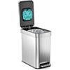 Home Zone Living Pattumiera Sottile da 2,6 galloni con Controllo degli odori CleanAura, Coperchio a Chiusura rallentata, Piccola e salvaspazio, capacità 10 Litri, Argento