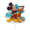 dekora - Candeline compleanno Topolino e Pluto 2D - 7,5 cm - Decorazione torta compleanno Disney