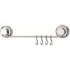 Compactor Bestlock Barra Porta Utensili con 4 Ganci, Fissaggio a Ventosa, Cromato, 40 x 9 x 3,5 cm, RAN4711