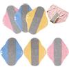 LuminaryLair 6 Pezzi Assorbenti Lavabili, 22x17 cm Cuscinetti in Cotone Riutilizzabili | Salvaslip Lavabili Donna, Traspirante Assorbenti Lavabili Riutilizzabili, per le Mestruazioni, Prevenire la Perdita di Urina