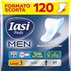 IASI MEN Medium, Livello di Protezione 2, Scudi Assorbenti per perdite urinarie maschili lievi, 120 Unità