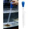 TETEWEVER Siringa per acquario, extra lunga, 70 cm, cambio acqua, sifone da 50 ml, pipetta per acquario, per l'aspirazione di peschi e la pulizia dell'acquario (blu)
