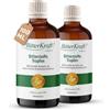 BitterKraft! Gocce di amare biologiche originali, 2 x 100 ml, secondo Hildegard von Bingen, 9 erbe amare selezionate, stimolano la digestione, gocce di bitto ad alto dosaggio, 100% naturale, vegano