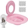 Generic Addestratore WC per Gatti Addestramento con Lettiera, Sedile per WC, Igiene | Addestratore Lettiera Gatti Kit di Addestramento Gatti, Igiene, Pulizia, Sedile Water, Cura 'Animale