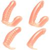 Hybacrbyn Set 4 Pezzi Vibratori a Dito per Donne - Stimolatori Clitoridei in Silicone Morbido e Massaggiatori Punto G, Design Tipo Preservativo per Dita, Giocattolo Intimo per Piacere Femminile