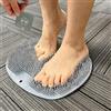SZZYXD Tappetino esfoliante per i piedi della doccia, con ventose, antiscivolo, per uomini e donne (grigio)