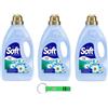 Beni Culinari 3 X Soft Ammorbidente Magic Fresh - Ammorbidente liquido - Detergente per bucato 50 lavaggi 2750 ml + portachiavi Beni Culinari