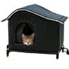 Njidher Cuccia Esterna per Gatti Impermeabile Tenda Animali Chiusa Impermeabile | casetta esterna per mici con tappetino Adatto Per Patio Cortile Giardino Casa Inverno Animali E Che Ripo
