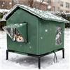 Hravox Rifugio Per Gatti Da Esterno Antintemperie Rialzato Coibentato Portatile | Cuccia Gatto Esterno Impermeabile E Isolata, Casetta Rialzata Antivento Per Gatti E Cani Piccoli Da Giardino E Balcone