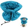 Hopton Collare elisabettiano per gatto regolabile, morbido collare per gatto, morbido dopo operazioni per gatti e gattini impedisce la leccare delle ferite (blu, M (20-35 cm)