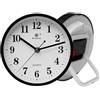 Sporgo Orologio da parete grande da 23 cm: orologio da parete da appoggiare o appendere, orologio da parete senza ticchettio, orologio da parete al quarzo, orologio da parete ad alta precisione, bianco