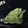 Generic Rana di giada con moneta in bocca, rana Feng Shui in giada, rana a tre gambe o rospo del denaro, statua del rospo dei soldi, attira ricchezza e buona fortuna (11 cm)