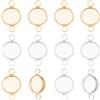 Beebeecraft 30 connettore Cabochon da 2mm 10 Colori (1) Pezzo Connettori per Ciondoli A Castone Rotondo in Acciaio Inossidabile Placcato Oro 24K Basi per Ciondoli con Doppio Anello per La Creazione