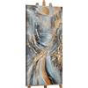 YS-Art Dipinto Acrilico Originale | Paesaggio Astratto con Fiume Oro