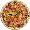 Horienteeon Orologio da parete a forma di pizza Orologio da cucina Cibo Orologio da parete Fast Food Ristorante Orologio da parete silenzioso senza ticchettio Orologio da cucina silenzioso Orologi a
