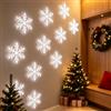 Generico LED Snowflake Wall Lights, 3D Christmas Snowflake Décor with Blue & White Glow, Winter Wonderland Christmas Decor with Remote Control for Bedroom,Living Room,Fireplace,Holiday Party