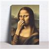 AEFOUU Poster divertente per bagno con Monna Lisa, quadro su tela con umorismo sul cattivo odore del bagno, stampe artistiche da parete per il soggiorno, decorazioni per la casa 20x30cm Senza cornice