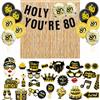 YESAH Accessori di scena per la scatola fotografica per l'80° compleanno, in nero e oro, accessori per feste di compleanno, festa di compleanno, decorazione da tavolo per 80° compleanno