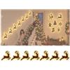 Endyniner Set di 7 decorazioni da parete a LED a forma di renna, illuminazione | Decorazione natalizia in legno 3D luminosa a forma di renna - Retroilluminazione calda da staccare e incollare - Decorazione