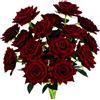 Floweroyal 15 rose artificiali bordeaux, 11 cm, in velluto, con stelo lungo, rose finte per San Valentino, bouquet da sposa, composizione floreale, centrotavola, decorazioni per la casa