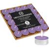 DECO EXPRESS Candele Tealight - 24, 25, 50, 100, 200 Pezzi, Candele Lunga Durata 4/8/10 Ore Vari Colori (Ciliegia Nera 25/4 ore)