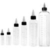 AHIOJEGX Bottiglia squeeze 2 pezzi bottiglie graduate in plastica trasparente tappo twist da spremere riutilizzabili viaggio liquidi inchiostri oli contenitore for tinture for capelli artistiche(100ml)