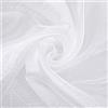 Aeaocvo Nastro di organza in rotolo, bianco 2 m x 1,5 m, tessuto di tulle, organza solida e trasparente per rullò da sposa, stoffa di seta per decorazioni di matrimonio, tutu, doccia della sposa, nastro di