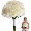 Sumneo 6 pezzi di garofano di seta artificiale fiori di seta con gambo lungo, composizioni floreali artificiali, decorazione da tavolo per casa, ufficio, decorazione per feste (bianco)