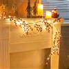 DELICHTER Rami luminosi rossi da 1,8 m con 88 LED e bacche rosse - Ghirlanda luminosa a batteria con timer - Decorazione natalizia per Natale, parete, tavolo, finestra