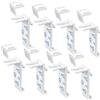 Ancable - Supporto a morsetto per tenda a rullo, doppia tenda avvolgibile senza foratura, accessorio di ricambio, 8 pezzi, supporto per morsetti per PVC, finestre in legno, ante