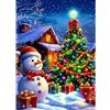 MAXBYE 5D Diamond Painting Art Kit Completo Natale, Pupazzo di Neve Pittura Diamante FAI DA TE, Albero di Natale Pittura Diamante Strass Ricamo a Punto Croce Painting per Decorazioni Casa 30x40cm