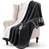 Warmrest Coperta Elettrica Matrimoniale Flanella Sherpa 150x200cm, Grigio 6 Impostazioni di Calore, Da 1 a 10 ore di auto-off, Riscaldamento rapido, Protezione contro il Surriscaldamento