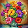 Acudotr Diamond Painting Set per adulti, kit di pittura con diamanti 5D, per adulti, kit fai da te per decorazioni da parete, fiore, 30 x 30 cm