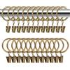 Yilnlg Confezione da 24 anelli per tende con clip, in metallo resistente, color bronzo, con ganci, anelli per tende in ottone, diametro interno 50 mm, per finestre, porte e doccia
