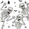 SANYUANHE Adesivi Statici Halloween(F) Decorazione Sfondo Feste | Terrificanti scheletro,Adesione Elettrostatica senza Colla,Finestre,pareti,porte in vetro,essenziale per casa,feste,scuola
