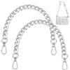Beebeecraft 1 Scatola 2 Pezzi Catena di Prolunga per Borsa Argento 8 Pollici Catena per Borsa in Alluminio Tracolla Accessori per Borsa con Chiusure Girevoli in Lega per Borse Fatte A Mano