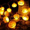 SEMINISMAR Catena luminosa per Halloween,Luci a forma di zucca per Halloween,Zucca di Luci StringaHalloween,3Meters 20 LED Lanterna Zucca Stringa per FesteHalloween