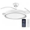 A2ZWORLD Plafoniera LED con Ventilatore Integrato, 70W 6600lm CCT, Motore DC 30W, Pale Pieghevoli, Telecomando Incluso, Bluetooth, Dimmerabile e 6 Velocità, 3 Colori Luce Caldo Neutro Freddo
