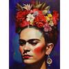 KUSTOM ART Poster Decorativo da Parete Serie Personaggi Famosi Acconciatura con Fiori Stampa Artistica su Carta Patinata 40x30cm Senza Cornice
