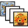 ACONDE 4 cornici per diamond painting, 30 x 30 cm, cornice magnetica nera per decorazione da parete di casa
