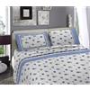 Tata Home Completo Letto Flanella Set Lenzuola Morbido Caldo Cotone Felpato Invernale Antipilling Fantasia (Dis.15 Cuori Azzurro, Piazza Mezza)