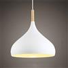 Chao Zan Lampade a sospensione a LED, lampadario in metallo e legno moderno vintage E27 da Soffitto plafoniera, Nordico creativo, per cucina soggiorno sala da pranzo camera da letto ristorante Bar (bianco)