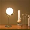 Silamp Lampada da tavolo creativa con sfera in vetro bianco satinato T711