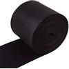 BENECREAT 6mx14cm Rotolo di Tessuto in Feltro Artigianale in Feltro Rotolo di Feltro Non Tessuto Nero Cucito Patchwork Fai da Te, 3mm di Spessore