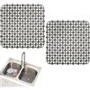 KEUGT Tappetino per lavello, 2 pezzi, per lavelli da cucina, tappetino per lavello da cucina, tappetino per lavello a sgocciolamento rapido, tappetino protettivo in PVC, 28 x 28 cm, per piatti, vetro